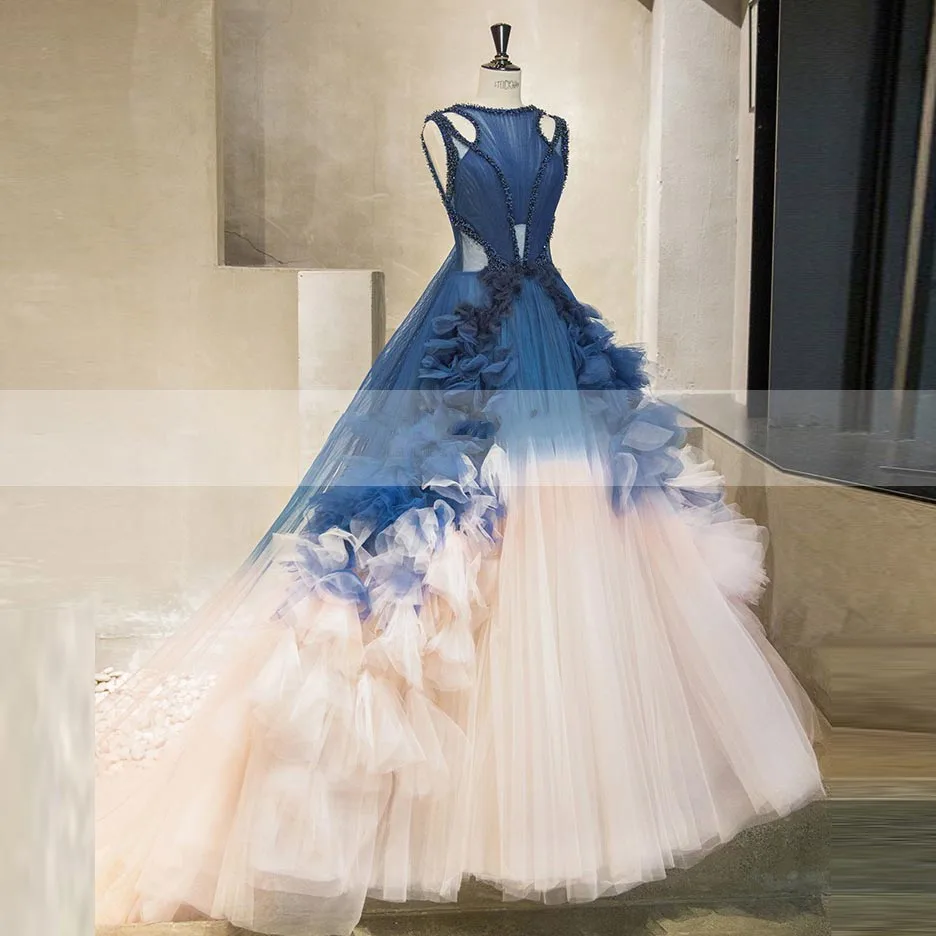 Vestidos de festa, великолепные вечерние наряды из Саудовской Аравии, длинное платье, темно-синие вечерние платья с бусинами, vestido de festa