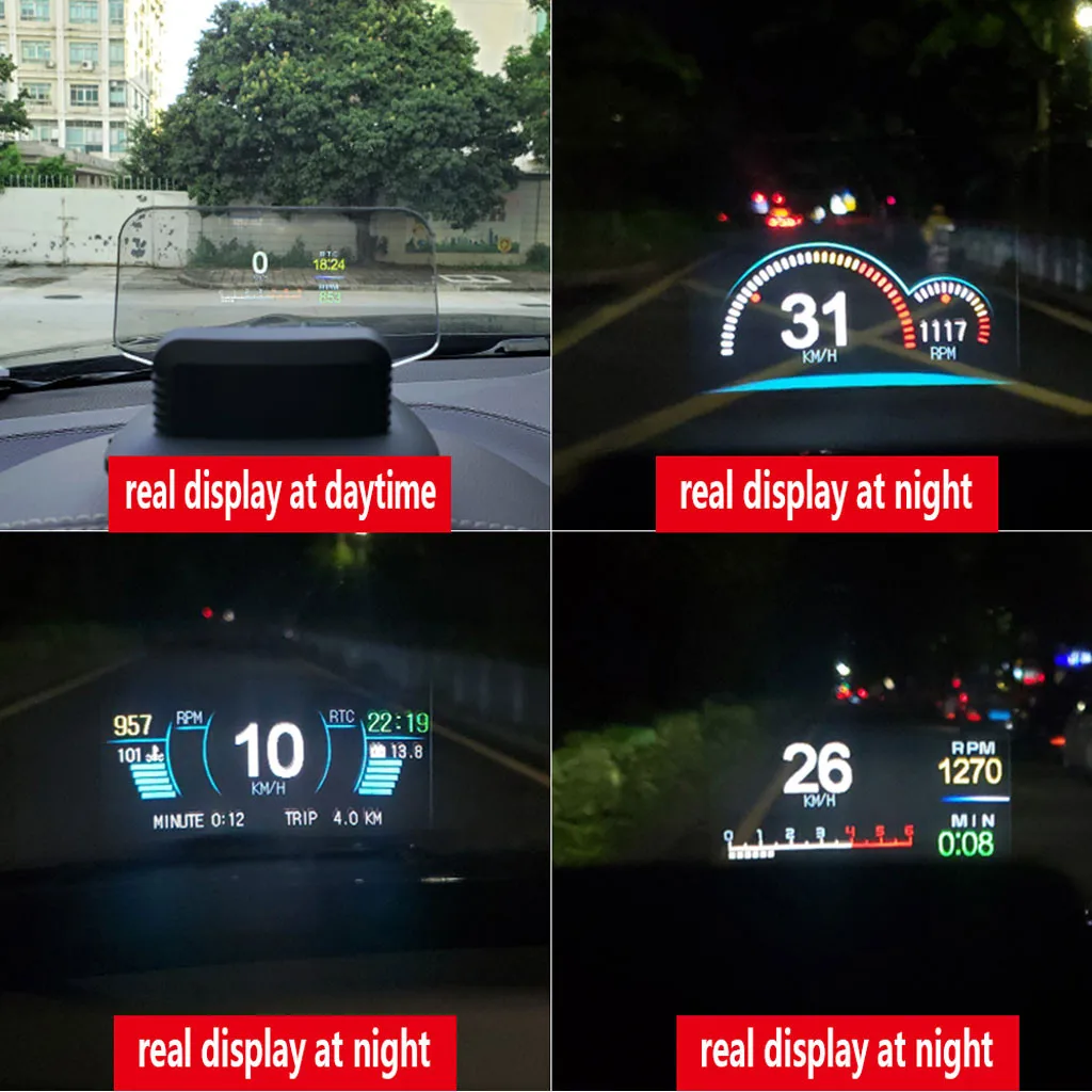 YATERKU Head Up display C1 HD цветной ЖК-дисплей Автомобильный HUD Head Up дисплей OBD2 II+ gps головной дисплей для всех моделей#813g30