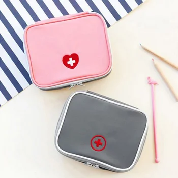 

Portable Travel Accessories Function First Aid Kit Organizers Emergency Drug Cotton Fabric Medicine Bag Pill Case Splitters Box