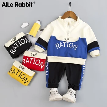 

2019 Autumn New Boy Suit Long Sleeve Top Pants 2 Piece Set Sports And Leisure Letters Children's Clothing Set Kids Baby Clothes