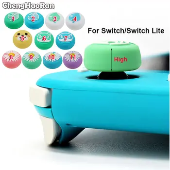 

ChengHaoRan 2pcs for Nintend Switch Lite NS Joy-Con Animal Crossing High Joystick Thumb Grip Cover Case Analog Stick Caps