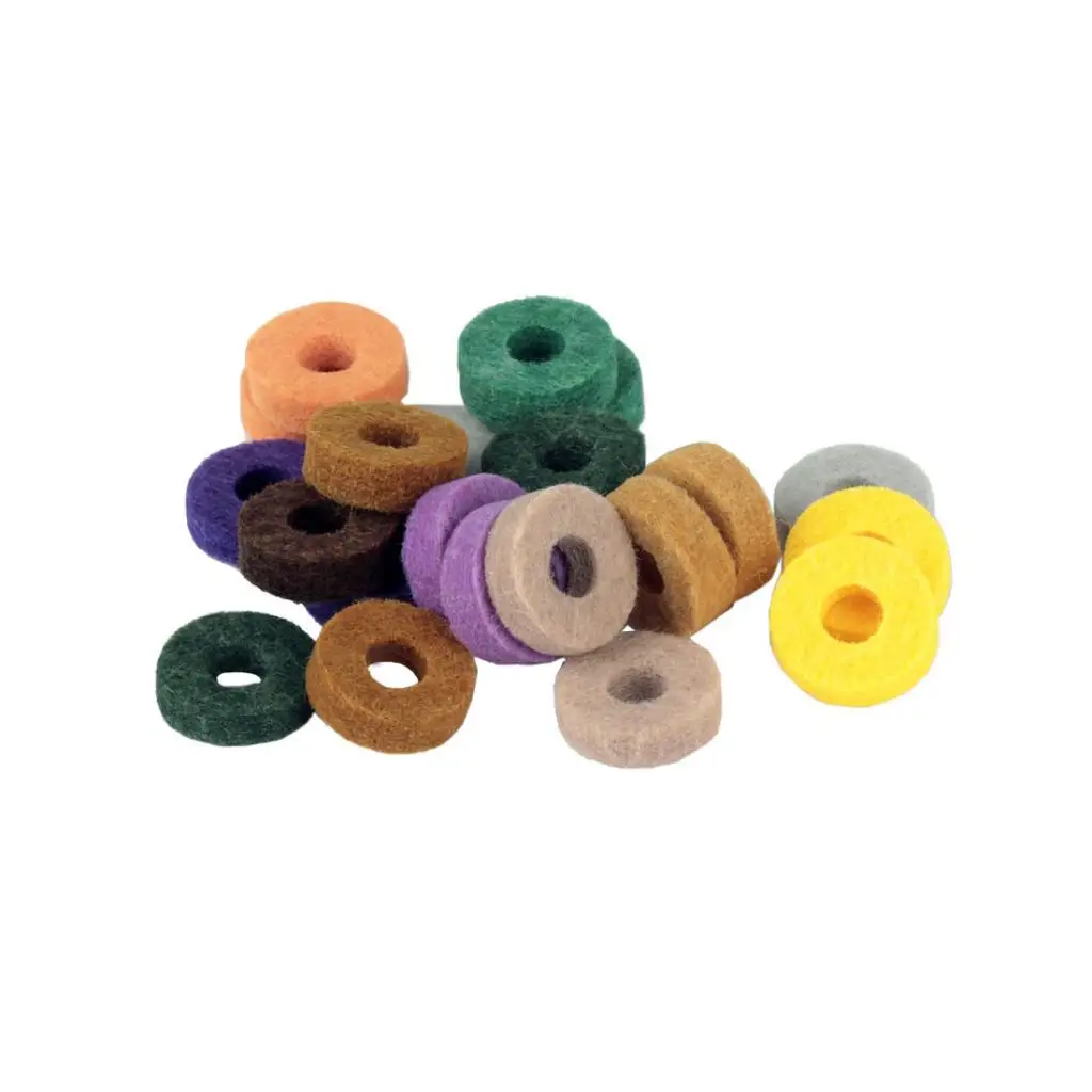 20 Pieces Multi-colored Cotton Cymbal Felts Drum Cymbal Protector For Crash, Ride, Hats Drum Set 25mm