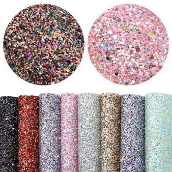 

David accessories 8pcs/set 20*34cm Chunky Glitter Synthetic Leather Sequins Sheets Patchwork Bows DIY Handmade,1Yc8930