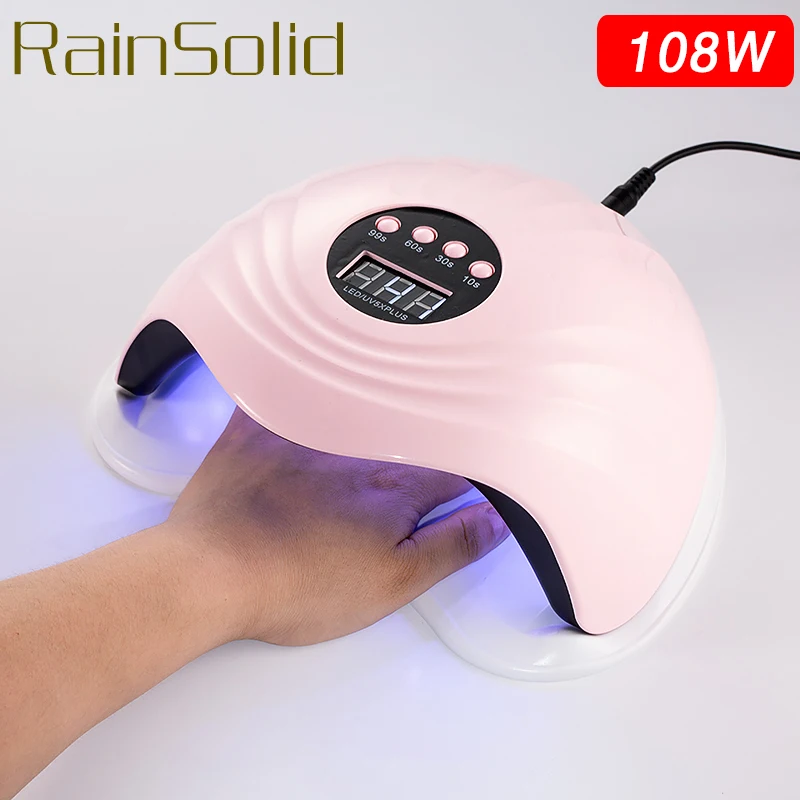 

RainSolid 108W SUN5X Plus LED UV Nail Lamp Gel Polish Quick Drying Nail Machine Curing Nail Dryer Auto Sensor Ice Lamp For Nail