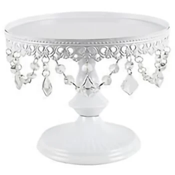 

White Crystal Cake Display Stand Round Wedding Cupcake Holder Dessert Cupcake Display Plate Stand Cake Storage Rack(S)