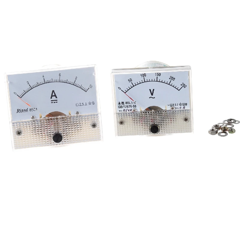 DC 0-30V 0-10A 85C1 GB/T7676-98 Analog Panel Voltmeter Ammeter Gauge Meter NEW 