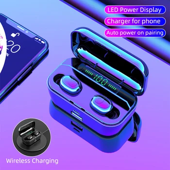 

1 set of Bluetooth headset stereo sound dual with wireless charging function