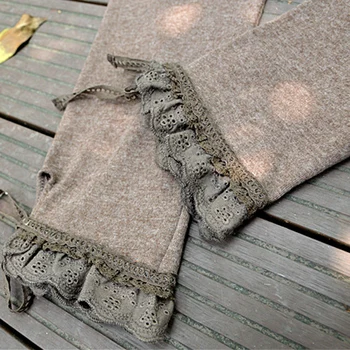 

Autumn Mori Girl Sweet Leggings Women Clothing Thick Lace Up High Waist Cotton Elastic Waist Female Kawaii Basic Leggings Z023