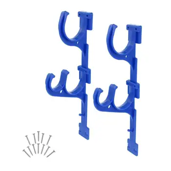 

2Pcs Swimming Pool Poolside Pole Hose Holder Cleaning Tools Hanging Plastic Hook Cleaning Utensils Placement Drying Rod