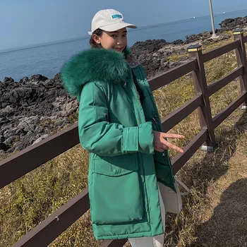 

KUYOMENS Ladies Jackets Loose Cotton Clothes Parka Coats Korean Winter Jacket Women 2019 Fashion Parkas Mujer Warm Loose Outwear