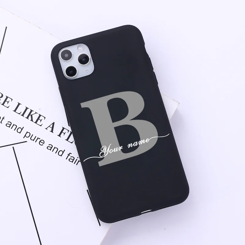 DIY Custom Name Phone Case Soft Back Silicone Cover Funda For iPhone 11 Pro Max SE 2020 Coque Marble Initial Name DIY iPhone XR DIY Custom Name Phone Case Soft Back Silicone Cover Funda For iPhone 11 Pro Max SE 2020 Coque Marble Initial Name DIY iPhone XR