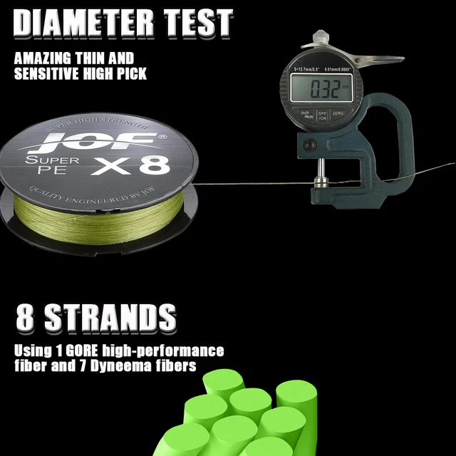 뛰어난 강도와 민감도를 갖춘 JOF 멀티 필라멘트 PE 낚싯줄