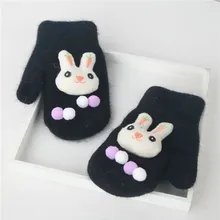 Детские, для мальчиков, варежки для девочки, зимние, новые, сохраняющие тепло, вязаные перчатки, с принтом снега, полный палец, варежки для детей, для новорожденного