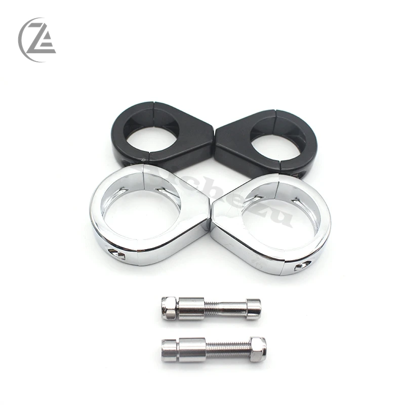 

39mm 41mm Motorcycle Turn Signal Light Bracket Holder Mount Chrome Indicator for Harley Davidsion for Relocation Fork Clamps
