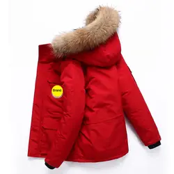 Канадский пуховик для мужчин и женщин 2018 новый стиль COUPLE'S средней длины корейский стиль стильное красивое пальто толстая зимняя куртка