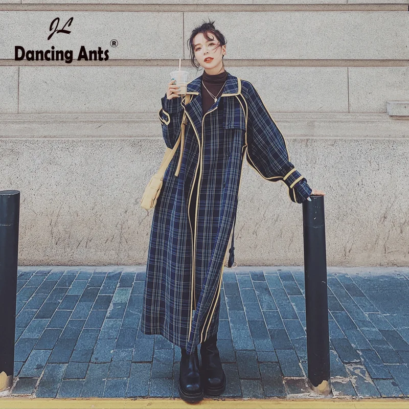 2020 Autumn Winter New Fashion Women's Trench Coat Long Split Over Size Belt Sleeve High Street Woman Elegant Cloth | Женская одежда