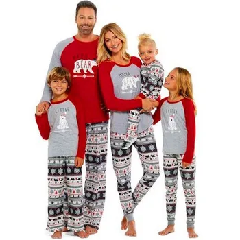 

2020 Family Christmas Pajamas Mommy And Daughter Matching Clothes Set Father Mother Family Look For Baby child Sleepwear Outfits