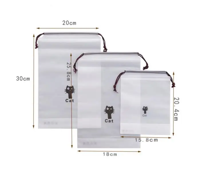 ETya аксессуары для путешествий органайзеры из ПВХ на шнурке набор одежды макияж