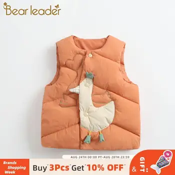 

Bear Leader Children's Clothing Kids Casual Costumes Baby Boys Winter Vests Girl Waistcoats Little Girls Solid Cartoon Outerwear