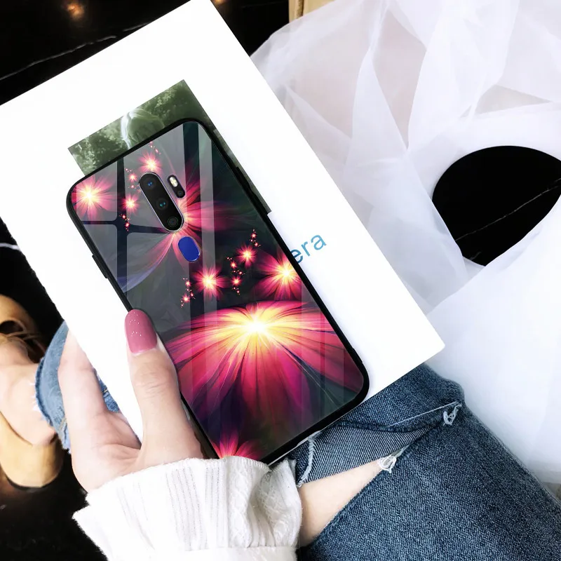 Для OPPO A5 чехол из закаленного стекла жесткий чехол s чехол для OPPO A5 чехол для телефона мягкий бампер для OPPOA5 A 5 6,5''