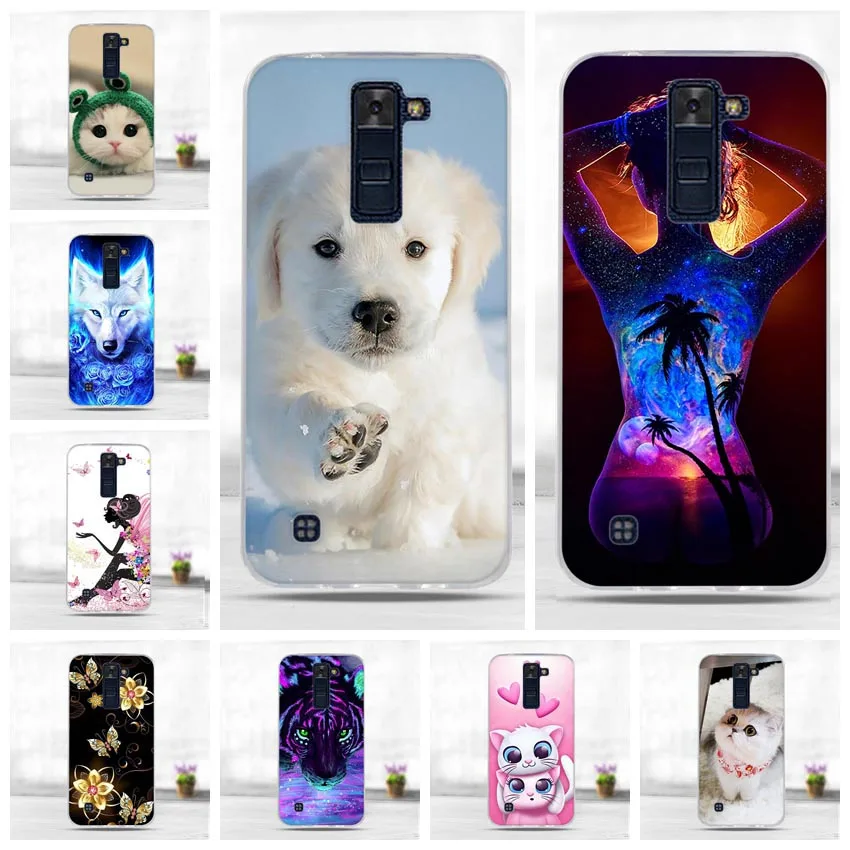 For LG K8 Case Cover 2018 / K9 Silicone Painted Cute Cat Animal Bags Fundas Coque | Мобильные телефоны и аксессуары
