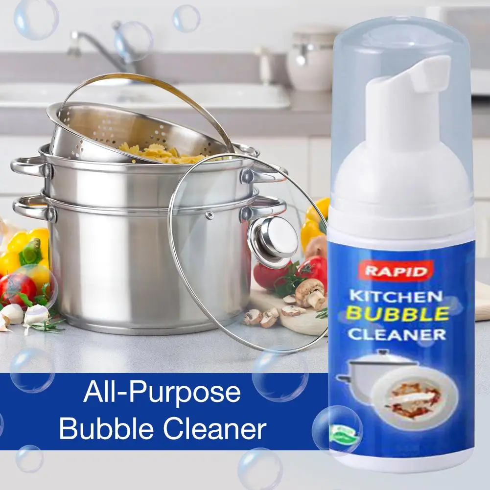 30 мл Универсальный пузырьковый Очиститель Многоцелевой чистящий пузырьковый спрей-пена для кухни жировой очиститель чистящее средство для очистки