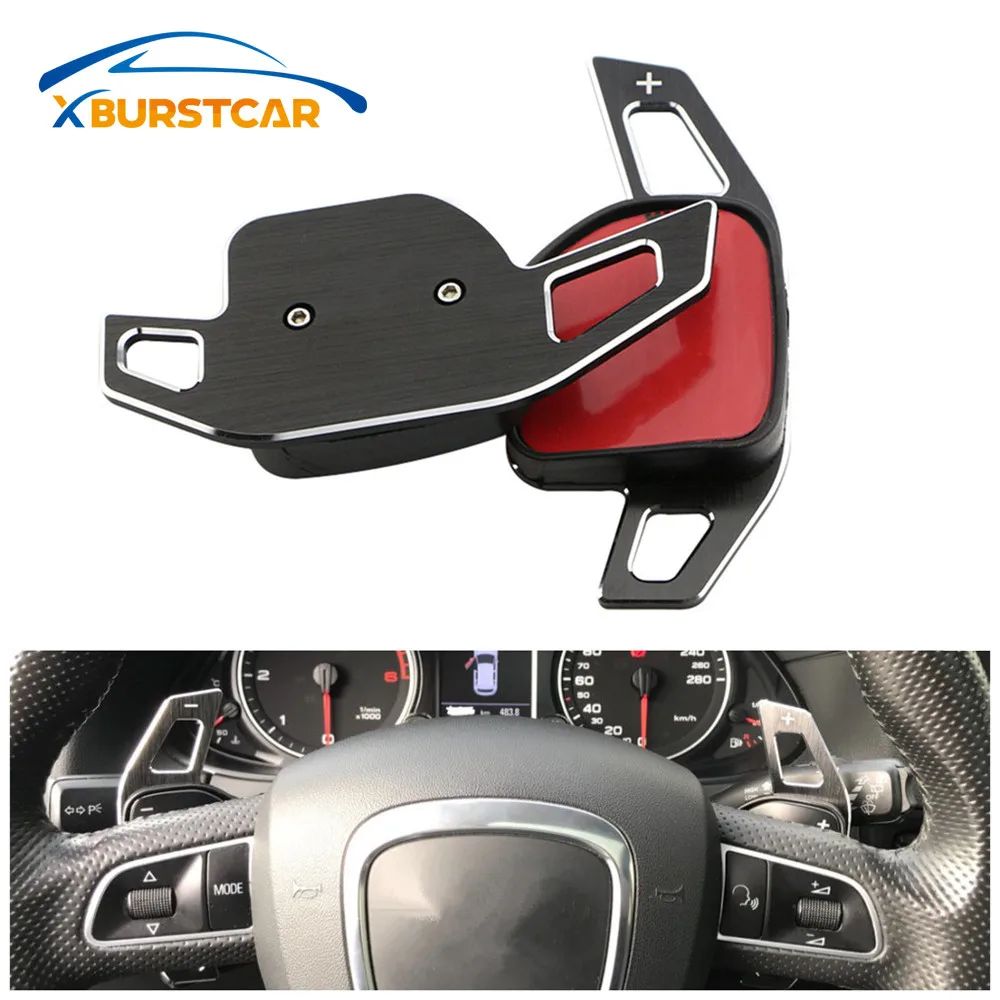 Xburstcar Автомобильное рулевое колесо DSG весло удлинительные переключатели сдвиг наклейка украшение для AUDI A3 S3 A4 S4 B8 A5 S5 A6 S6 A8 R8 Q5