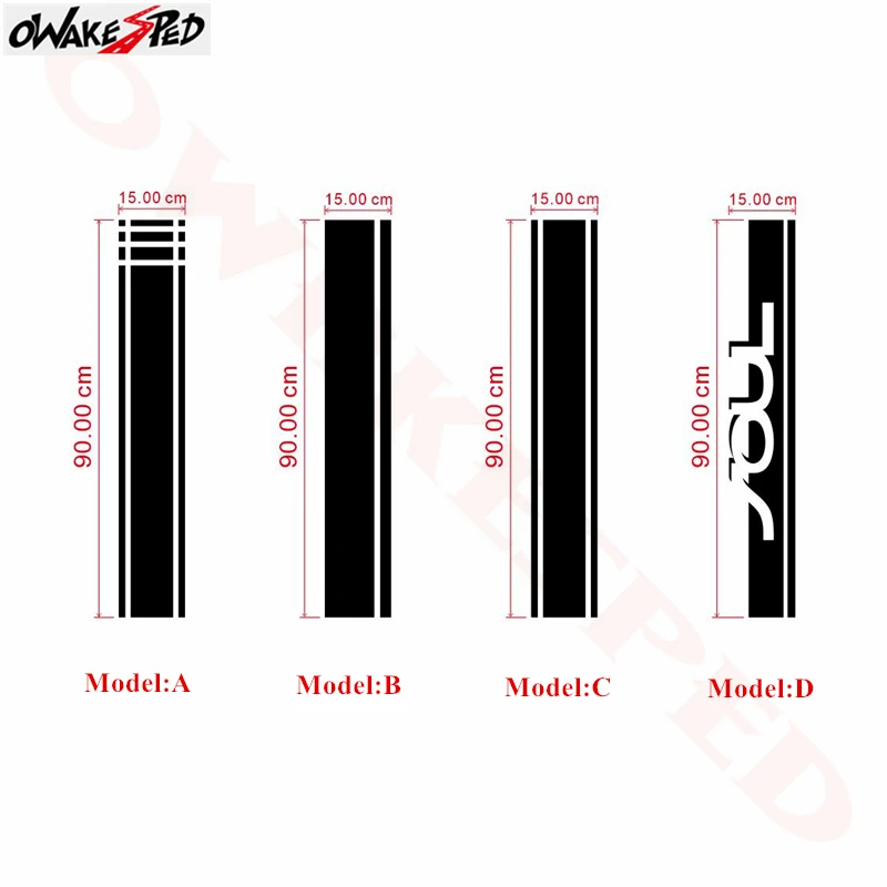  Car Sticker Bonnet Stripes Sticker Hood Engine Cover Decal Sport Styling Auto Body Decor Sticker Vi