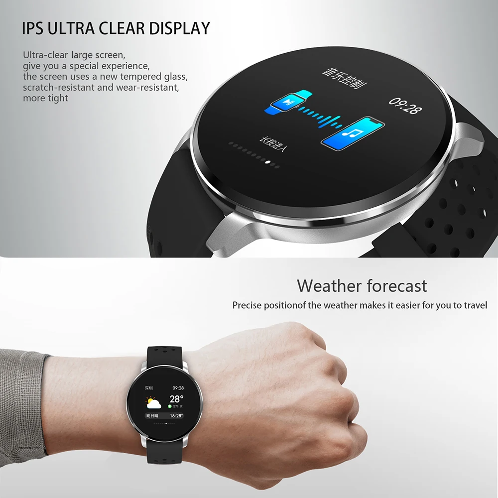 SN11 Смарт-часы IPS-LCD сенсорный экран IP67 водонепроницаемый монитор кровяного давления шагомер Удаленная камера погоды Smartwatch