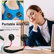 Подвесной вентилятор для шеи ленивый вентилятор портативный вентилятор зарядка многоцветный пластик милый кондиционер подарок путешествия открытый USB Перезаряжаемый