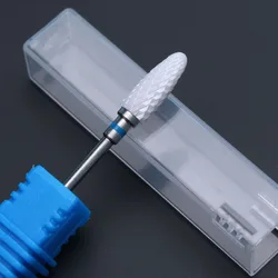 Ceramic Nail Drill Bits for Manicure - Electric Nail File Grinding Accessories in Pink and Blue (FAC27)