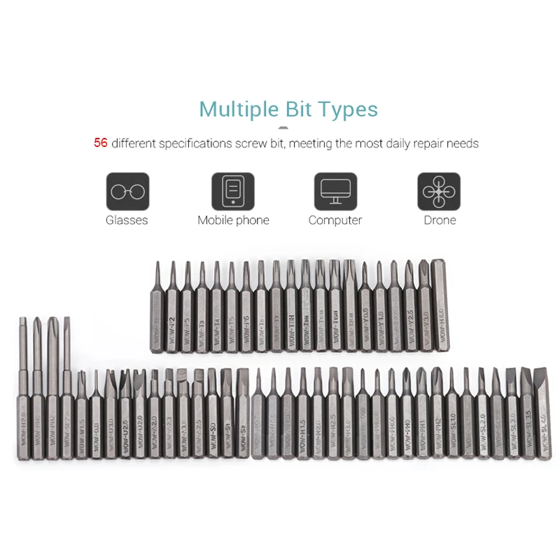  Original XIAOMI Mijia Wowstick 1F+ 64 In 1 Electric Screw Mi driver Cordless Lithium-ion Charge LED