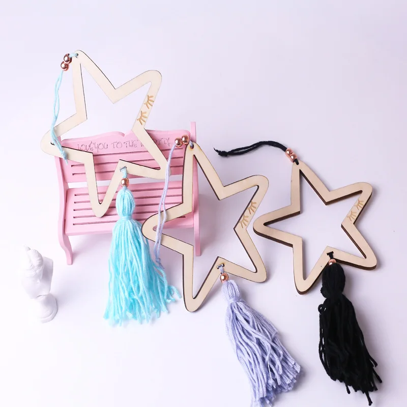 INS скандинавские деревянные кисточки звезды декор баннер украшение детской комнаты бамперы для постельных принадлежностей дети партии
