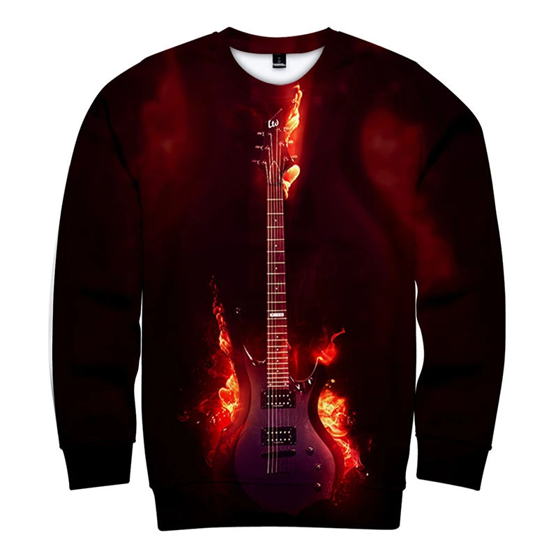 

Music Electric Tone Guitar 3d Hoodies Pullover Costume Men Women Capless Sweatshirts Long Sleeve Unisex 3D Hoodie Tops Plus Size