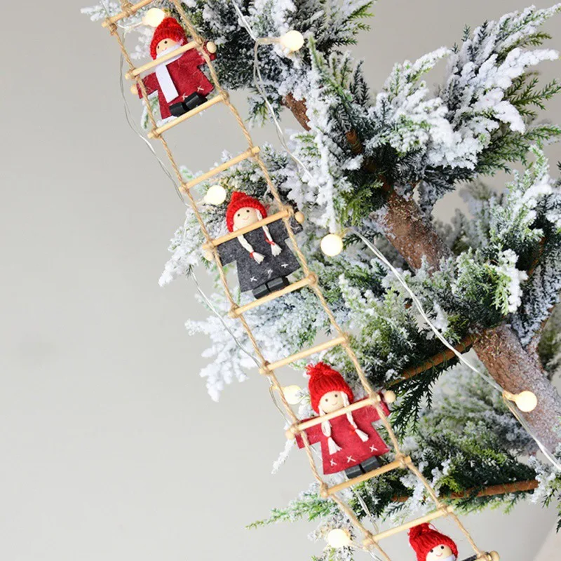 Рождественская елка украшение лестница для лазания кукла для девочек и мальчиков играть качающийся орнамент войлочная ткань рождественские украшения для дома