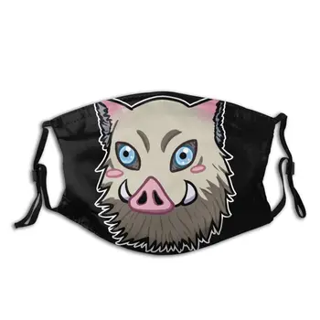 

Inosuke Reusable Mouth Face Mask Demon Slayer Anti Bacterial Dustproof Mask With Filters Protection Mask Respirator Mouth Muffle