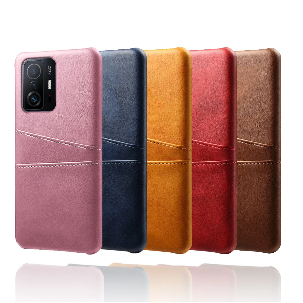SLWYF Cover In Pelle PU Con Portafoglio E Supporto Per Xiaomi 12 Pro + 2 Pellicole Vetro Temperato - Rosso