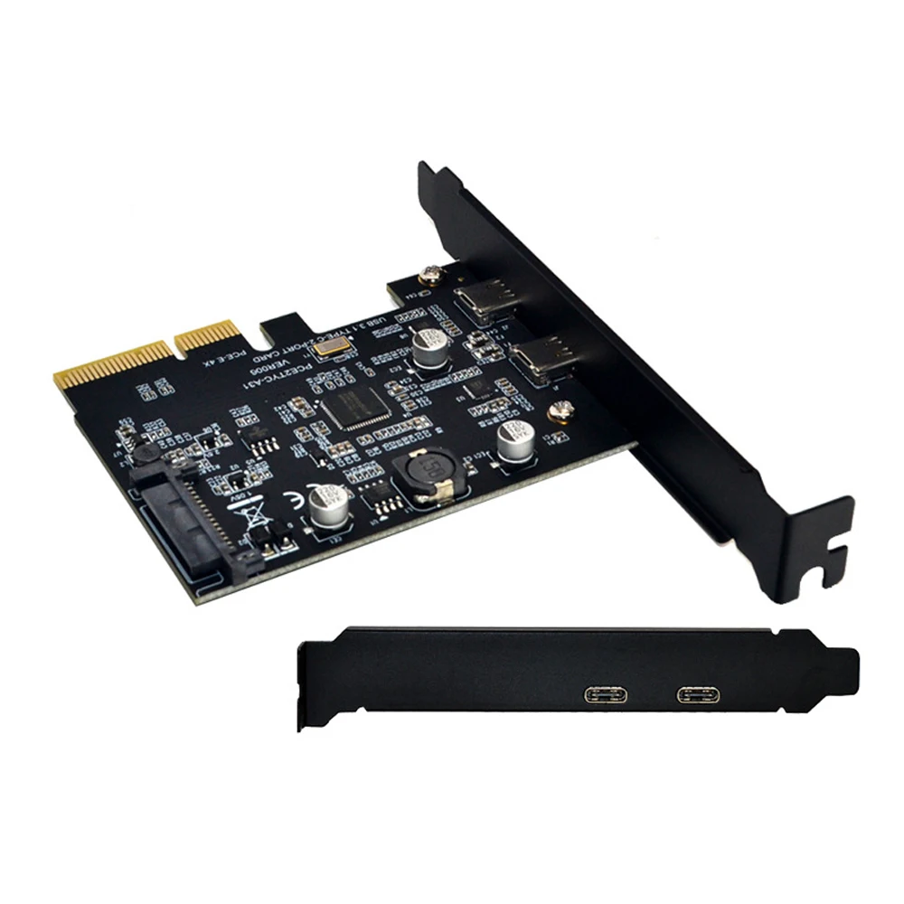 USB 3,1 PCIe PCI Express карты расширения PCI-E 4X USB 3,1 Gen2 10 Гбит/с 2-Порты и разъёмы USB C адаптер ASMedia ASM3142 Чипсет для настольного компьютера