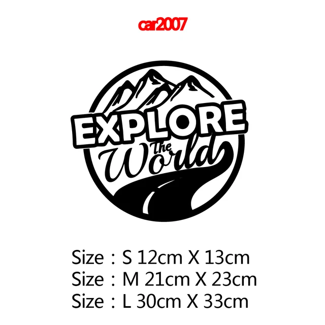 10 Styles Adventure Sports Compass Car Sticker Wrap Vinyl Mountain car-Styling Auto Engine Cover Door Window Large Size car2007