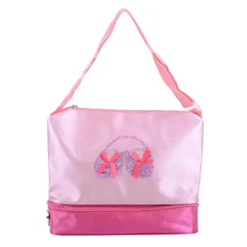 

Pink Princess Ballet Latin Dance Tote Bag for Little Girls Ballerina Kid Teen Dancer with Adjustable Strap