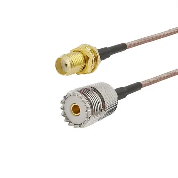 

1Pcs RG316 Cable UHF SO239 Female PL259 to SMA Female Jack RF Coaxial Connection Pigtail Extension Cables RG-316 Wire Connector