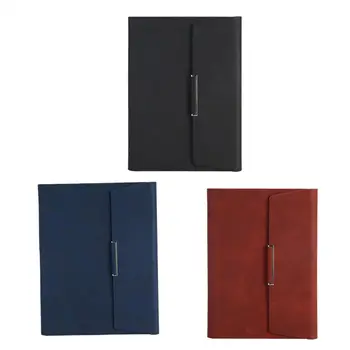 

Innovative Tri-fold Loose-leaf Notepad Business Faux Leather Writing Notebook With Card Pocket Pen Cover