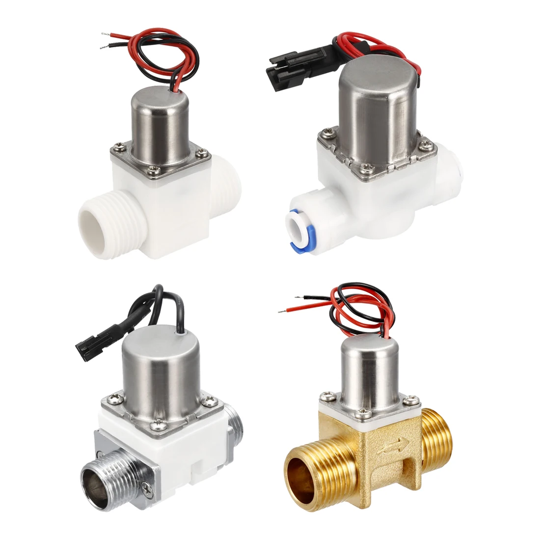 uxcell G3//8 Water Solenoid Valve DC 12V N//O Normally Open Female Thread Inlet Valves