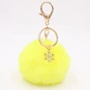 Fur Pom Pom Snow Furry Ball Keychain Faux Fur Keychain Porte Clef Pom-pom De Fourrure Fluffy Bag Charms Rabbit Keychain Keyring ► Photo 2/6