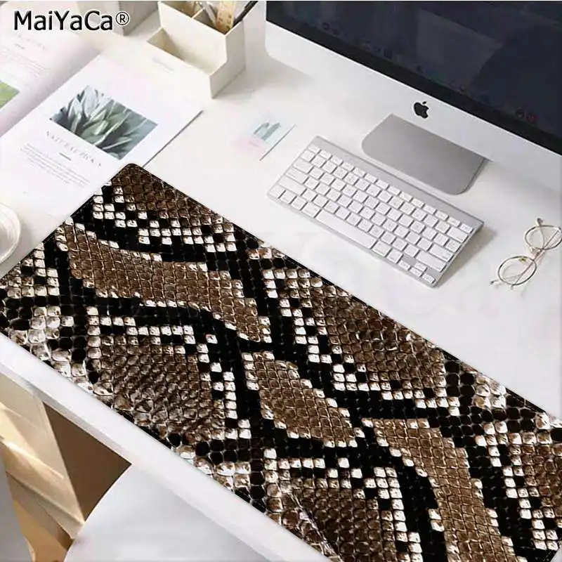 MaiYaCa персонализированные крутые модные змеиная текстура резиновая мышь прочный Настольный коврик для мыши резиновый ПК компьютерный игровой коврик для мыши - Цвет: Lock Edge 30x80cm