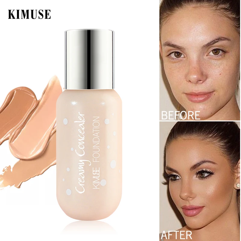 

KIMUSE 10 Colors Foundation Cream Matte Base Makeup Full Cover Face Corrector Liquid Concealer Scars Pore Acne Cover Cosmetics