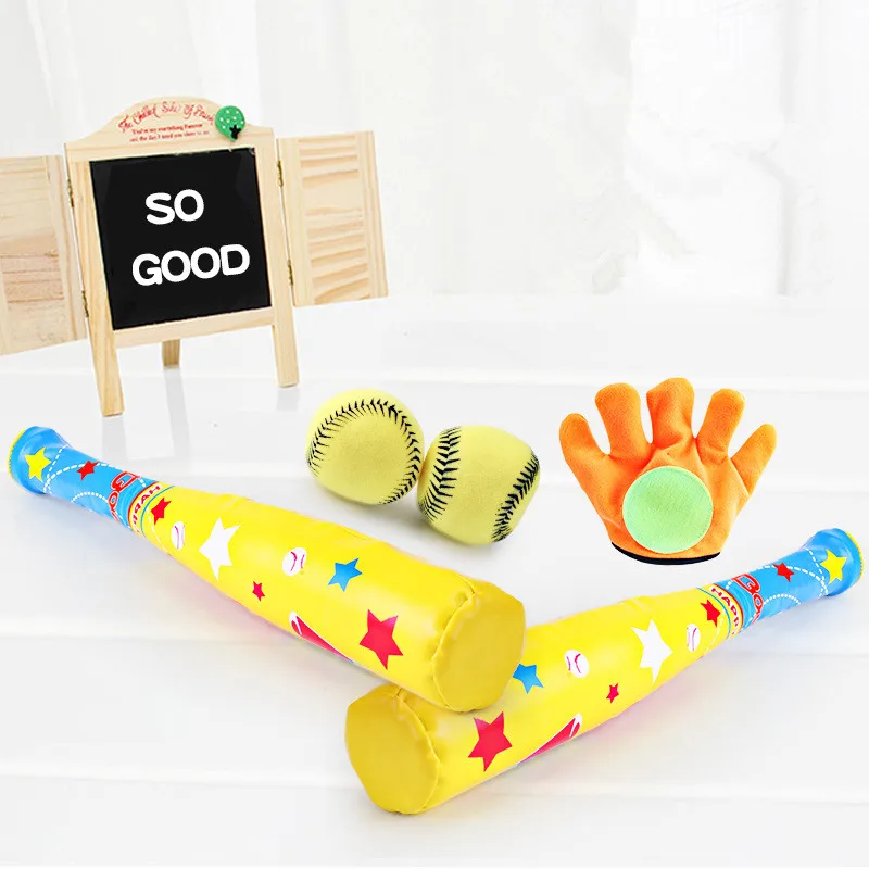 

5PCS Kids Baseball Sports Toys for Boys Baseball Game Bat Glove Set Soft Plush Stuffed Toys for Children Xmas Gifts Outdoor