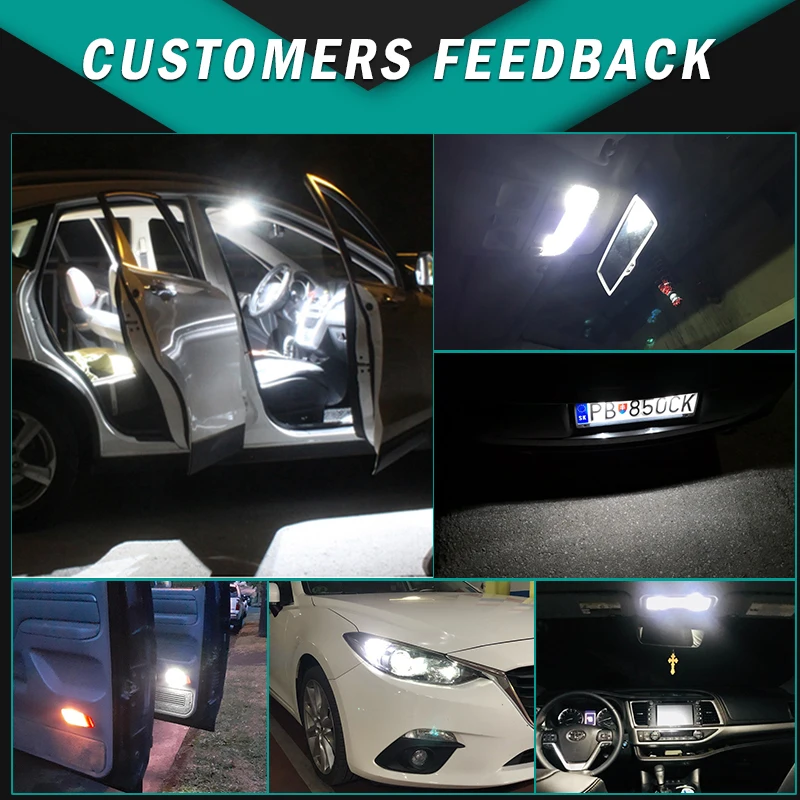 2 шт. Автомобильные светодиодные лампы t10 w5w 3030 3SMD 194 168 12 В 6500 К|Сигнальная лампа| |