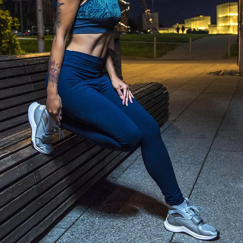 S-XXXL Sport Pants Plus Size Shapewear High Waist High Elastic Slimming Leggings Solid Red Sportwear  Workout Women 1PC 2020 New fleece leggings