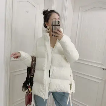 

AYUSNUE Autumn Winter Women's Down Jacket Puffer Coat Korean Parka Elegant Warm White Duck Down Jackets Veste Femme KJ3865